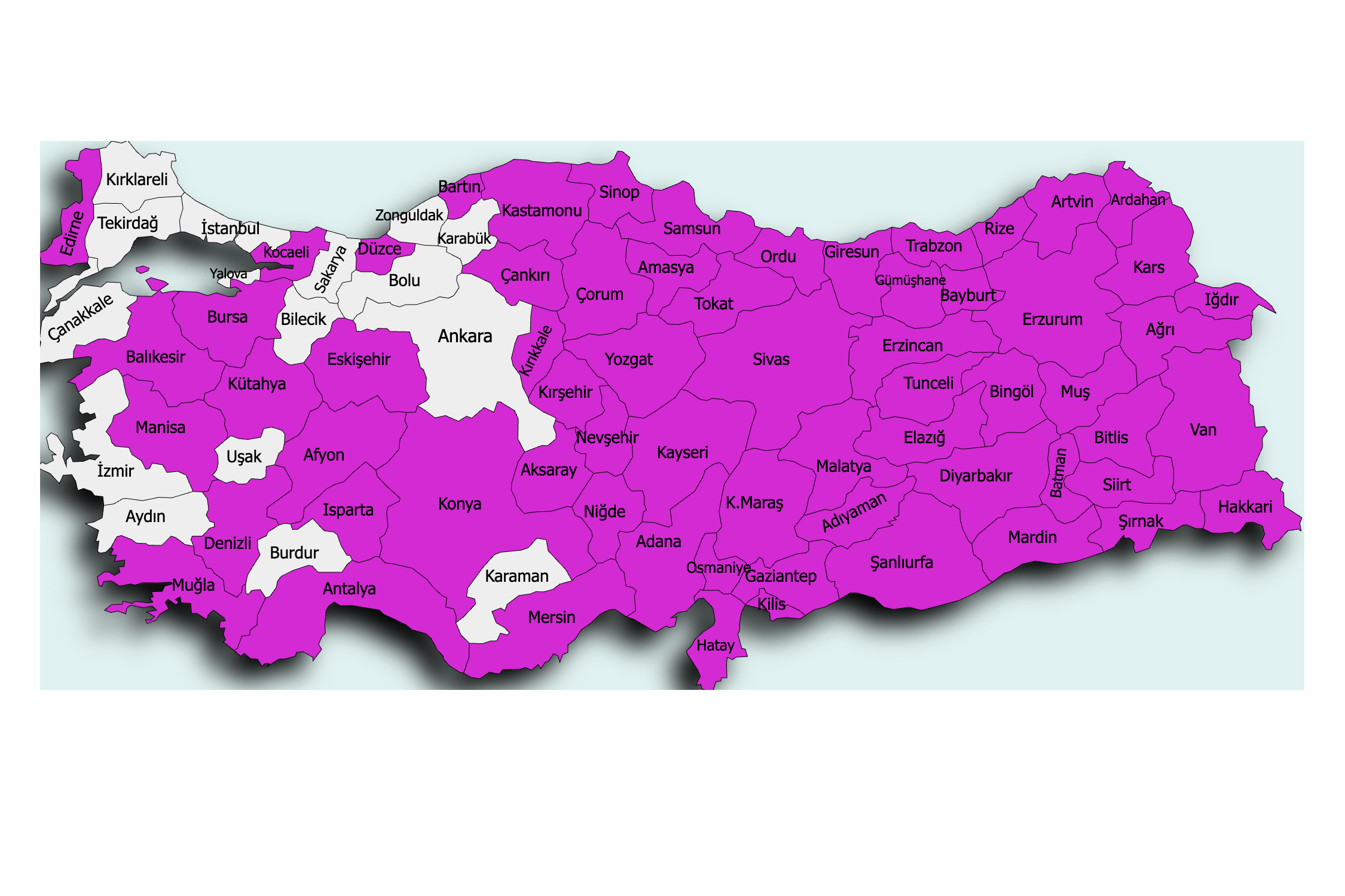 Türkiye Map Chart